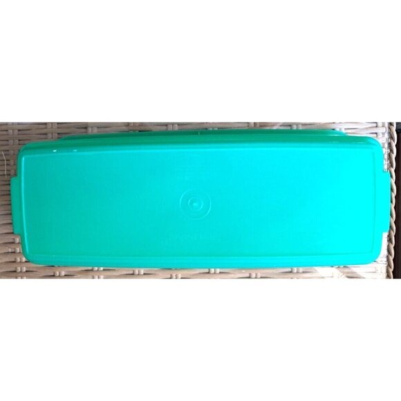 Vintage Tupperware Jadite Green Celery Crisper Keeper 892-1 Lid 893-2 and Tray - Picture 5 of 7